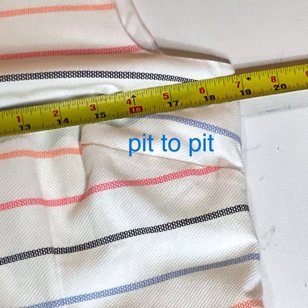 TALBOTS rainbow stripe cotton white Biscay sheath dress pastel NWT 8 preppy pink - Picture 6 of 10